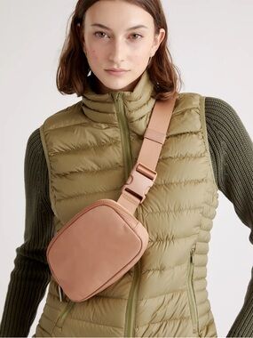 Quince Revive Nylon Belt Bag Latte Fanny Pack Crossbody